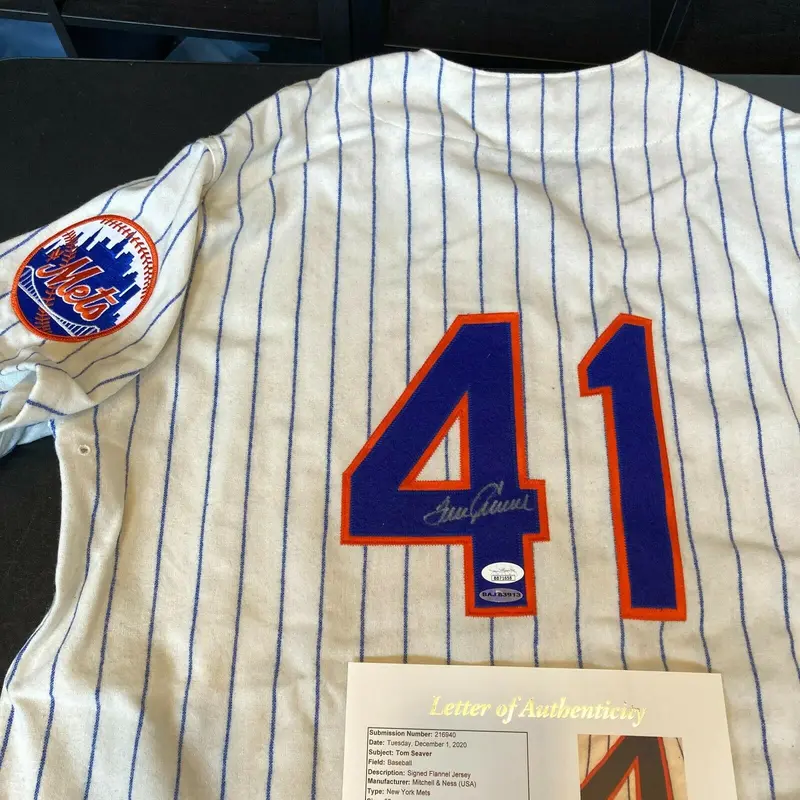 Tom Seaver Signed Authentic 1969 New York Mets Mitchell & Ness Jersey JSA & UDA