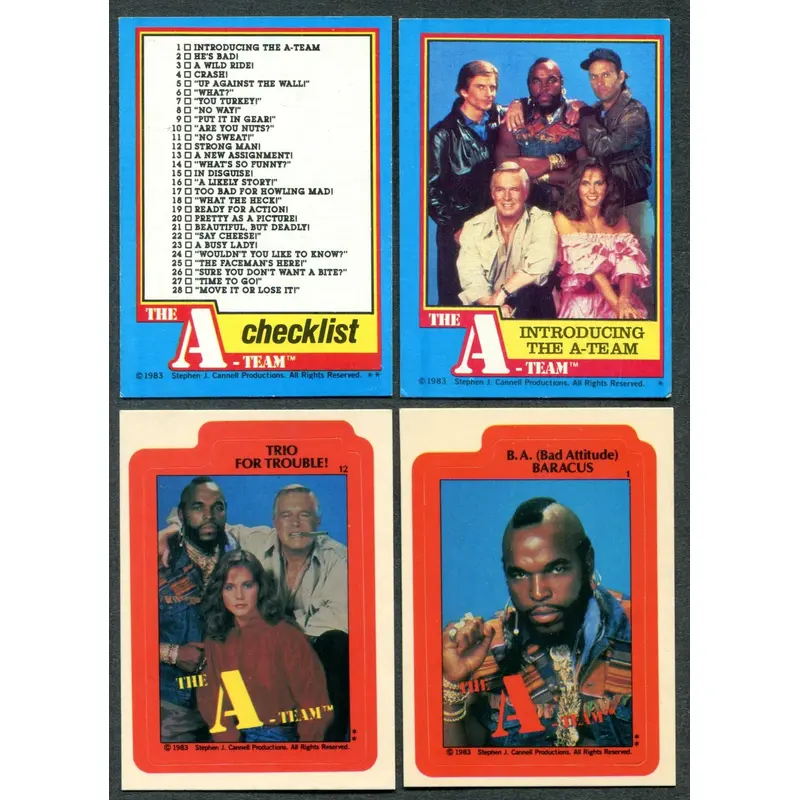 1983 Topps A-Team Complete Set (w/ stickers) (66/12) NM NM+