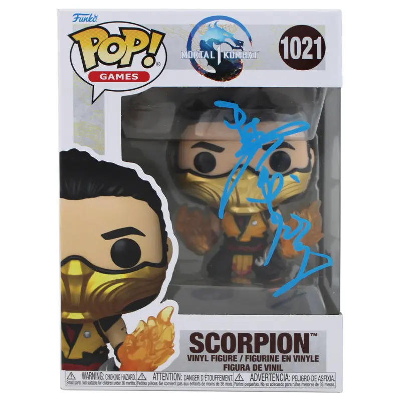 Hiroyuki Sanada Mortal Kombat Signed Scorpion #1021 Funko Pop Vinyl Figure BAS