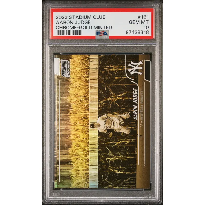 Aaron Judge 2022 Stadium Club Chrome Gold Minted #161 PSA 10 Gem Mint