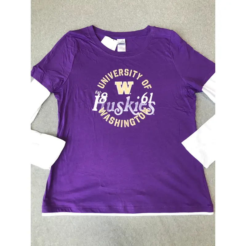 Women's UW Layered Purple Long Sleeve