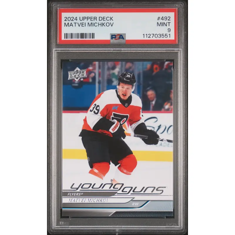 Matvein Michkov 2024 Upper Deck Rookie #492 PSA 9 Mint 3551