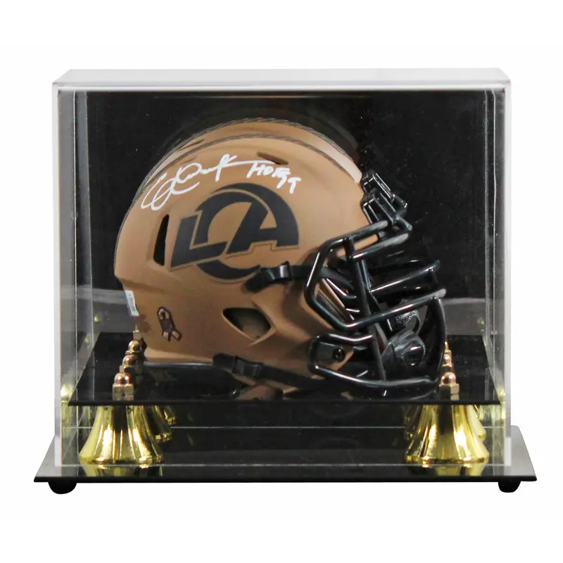 Rams Eric Dickerson "HOF 99" Signed STS II Speed Mini Helmet W/ Case BAS Witness