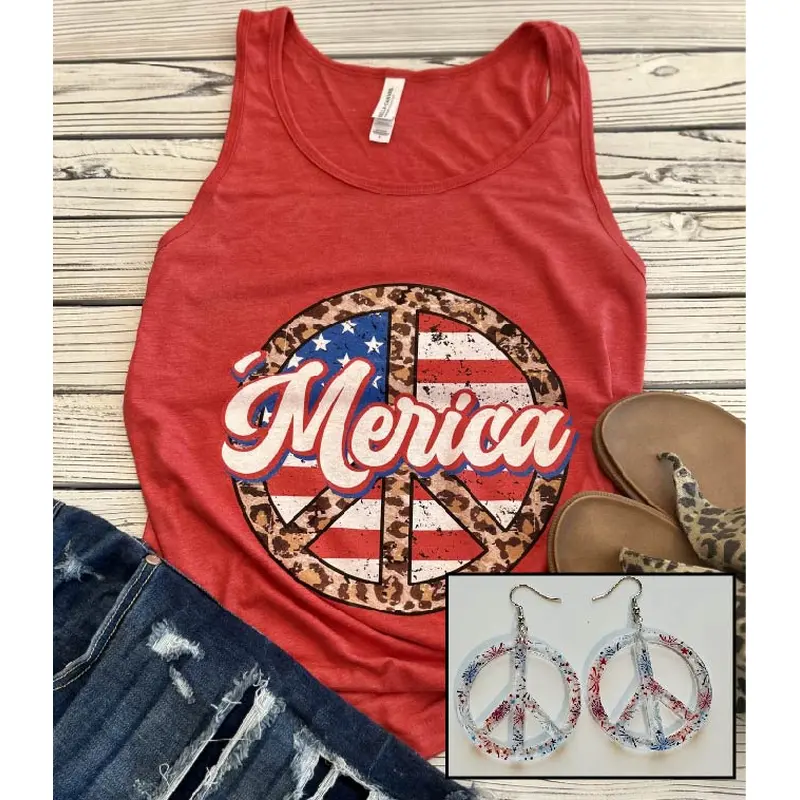 'Merica- Leopard Peace Sign