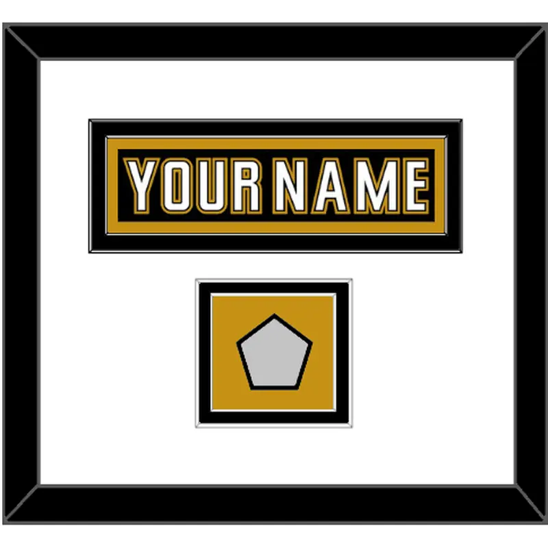Anaheim Nameplate & Stanley Cup Champions Patch - Home Black (2006-2014) - Double Mat 1