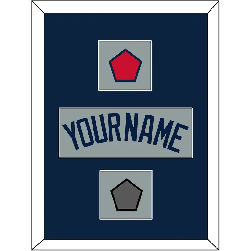 Boston Name, Logo Patch & World Series Jersey Patch - Road Gray (2009-2013) - Single Mat 3