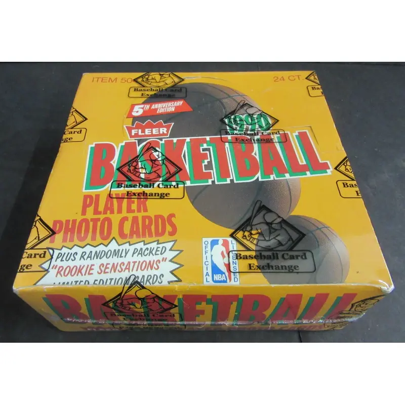 1990/91 Fleer Basketball Unopened Jumbo Box (Authenticate)