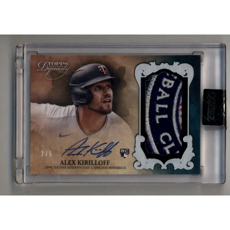 Alex Kirilloff 2021 Topps Dynasty MLB Debut Patch Auto 2/5
