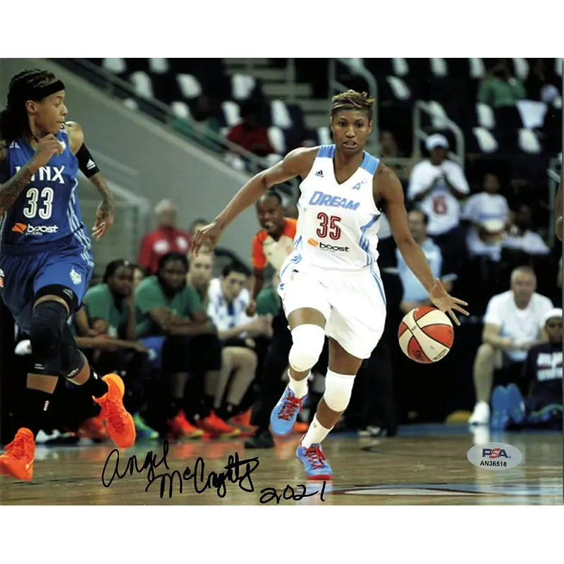 ANGEL McCOUGHTRY Signed 8x10 Photo PSA/DNA Autographed Atlanta Dream