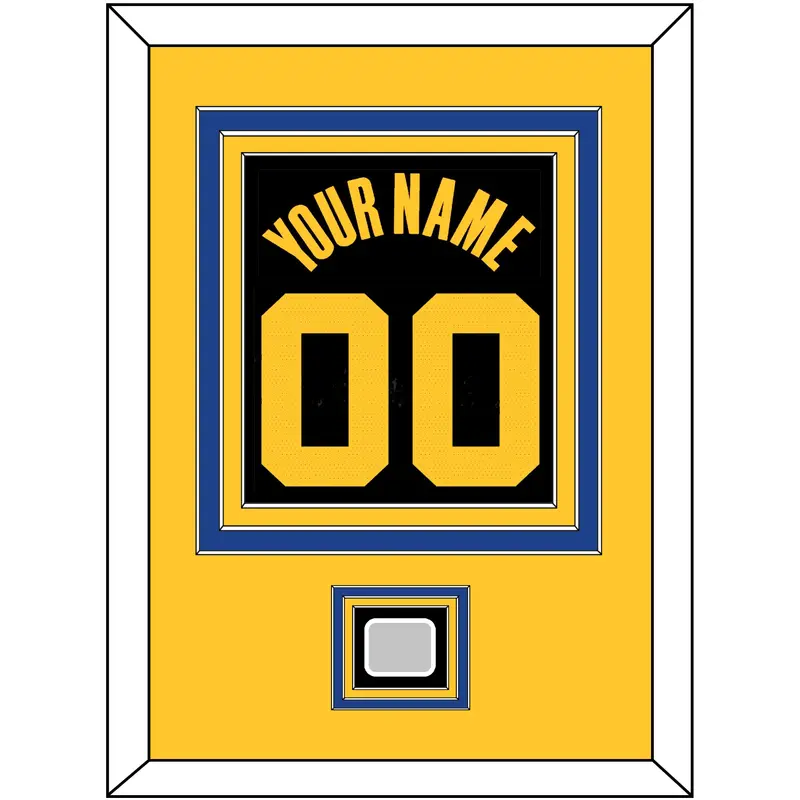Golden State Name & Number With Champions Patch - Black City (2019-2022) - Triple Mat 4