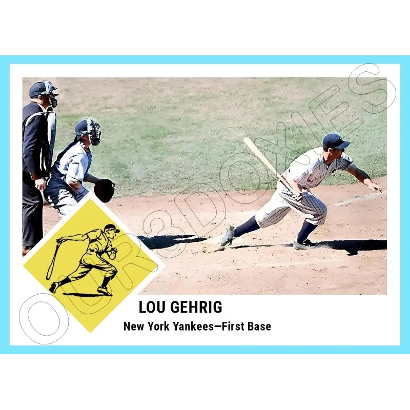 Lou Gehrig 1963 Fleer Custom Card - 4324
