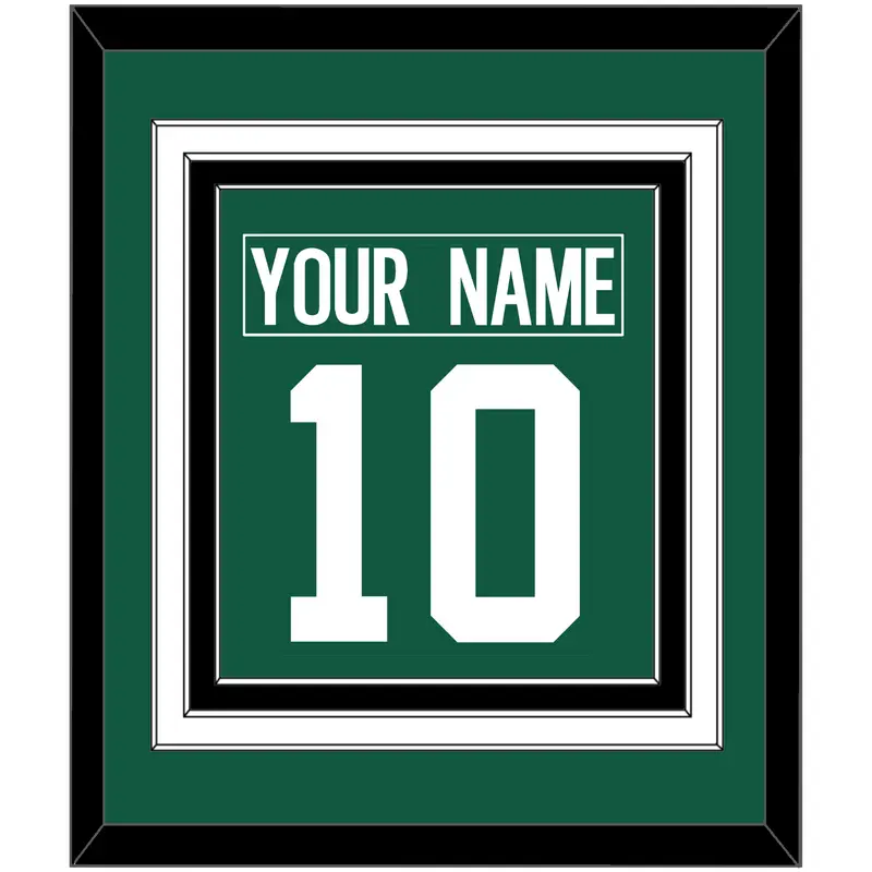 New York Nameplate & Number (Back) Combined - Home Green - Triple Mat 3