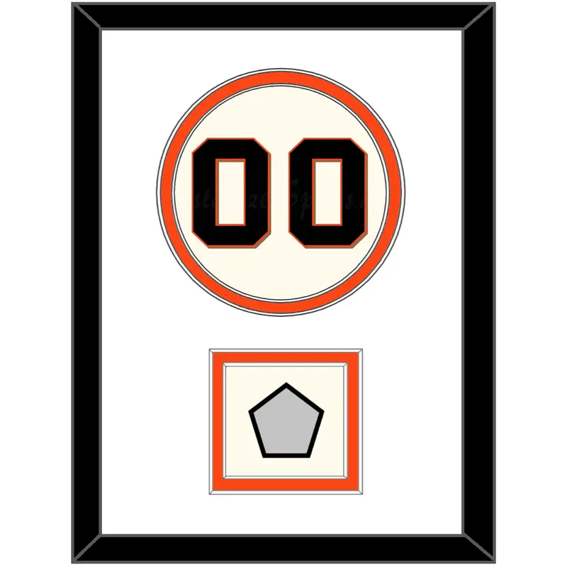 San Francisco Number & World Series Jersey Patch - Home Cream (2000-2021) - Double Mat 1
