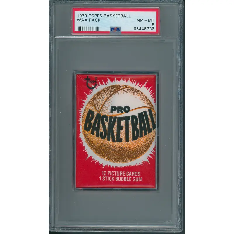 1979 1979/80 Topps Basketball Unopened Wax Pack PSA 8