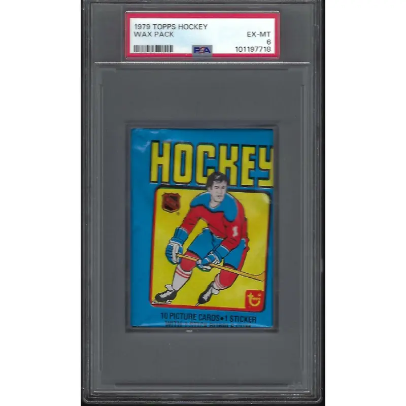 1979 1979/80 Topps Hockey Unopened Wax Pack PSA 6
