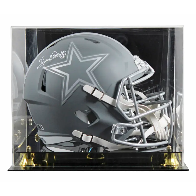 Cowboys Tony Dorsett Signed Slate Full Size Speed Rep Helmet W/ Case BAS Witness