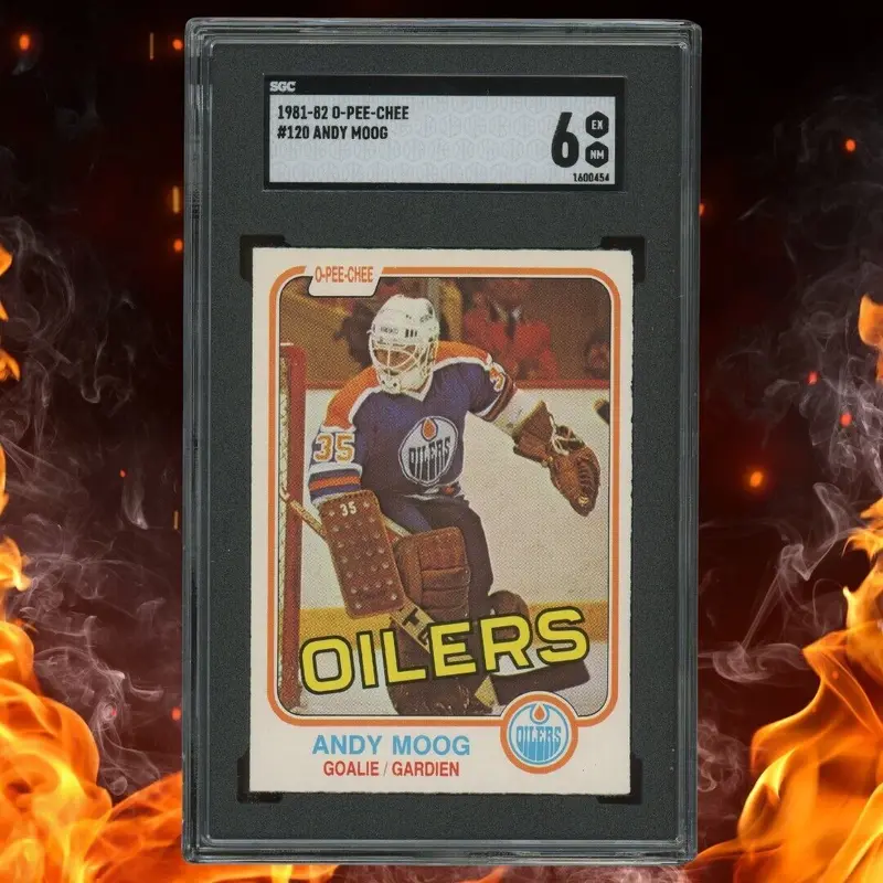 1981-82 O-Pee-Chee ANDY MOOG Rookie SGC 6 #120 EX-NM