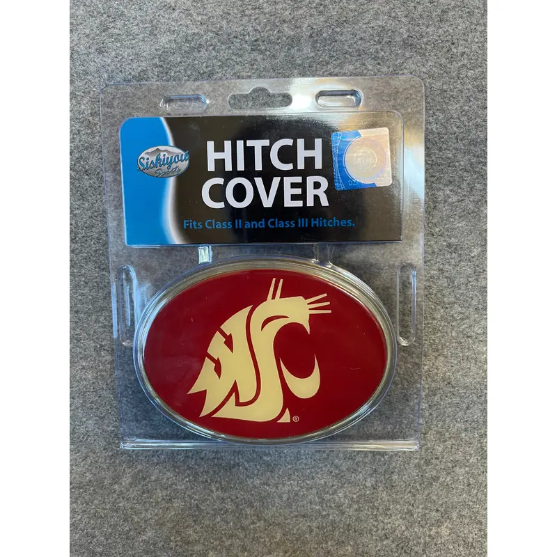 Washington St. Cougars Oval Metal Hitch Cover Class II and III