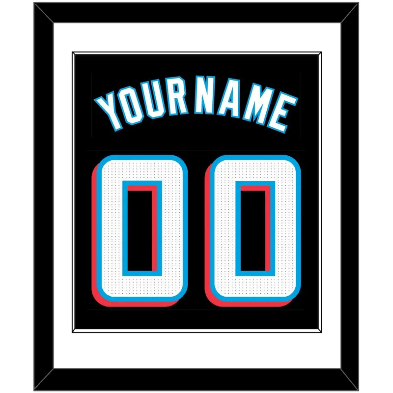 Miami Name & Number - Alternate Black - Single Mat 1