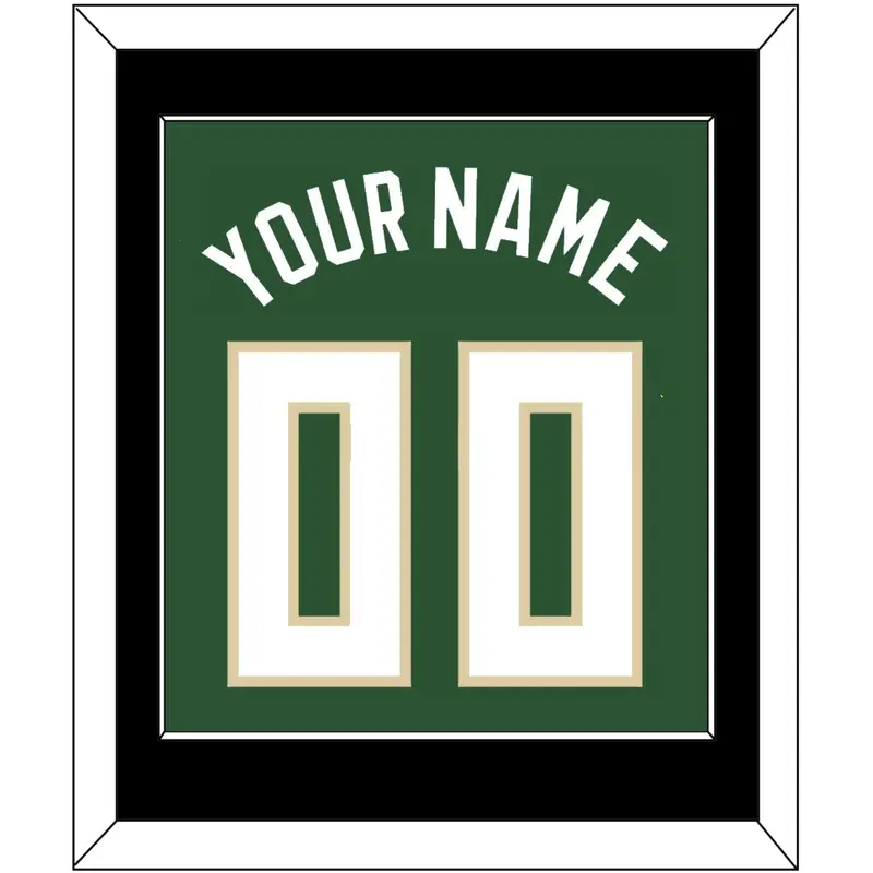 Milwaukee Name & Number - Green Icon - Single Mat 3