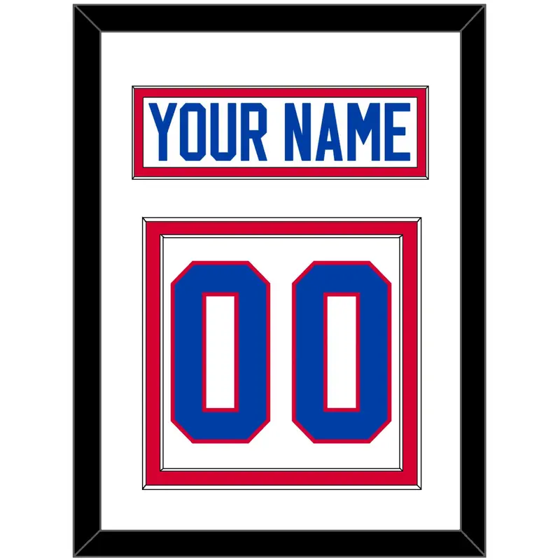 Washington Nameplate & Number (Back) - Home White (1979-1987) - Double Mat 1