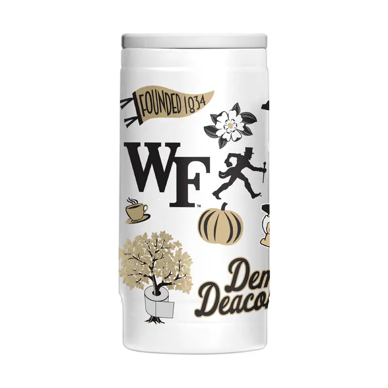 Wake Forest 12oz Native Powdercoat SlimCan Coolie
