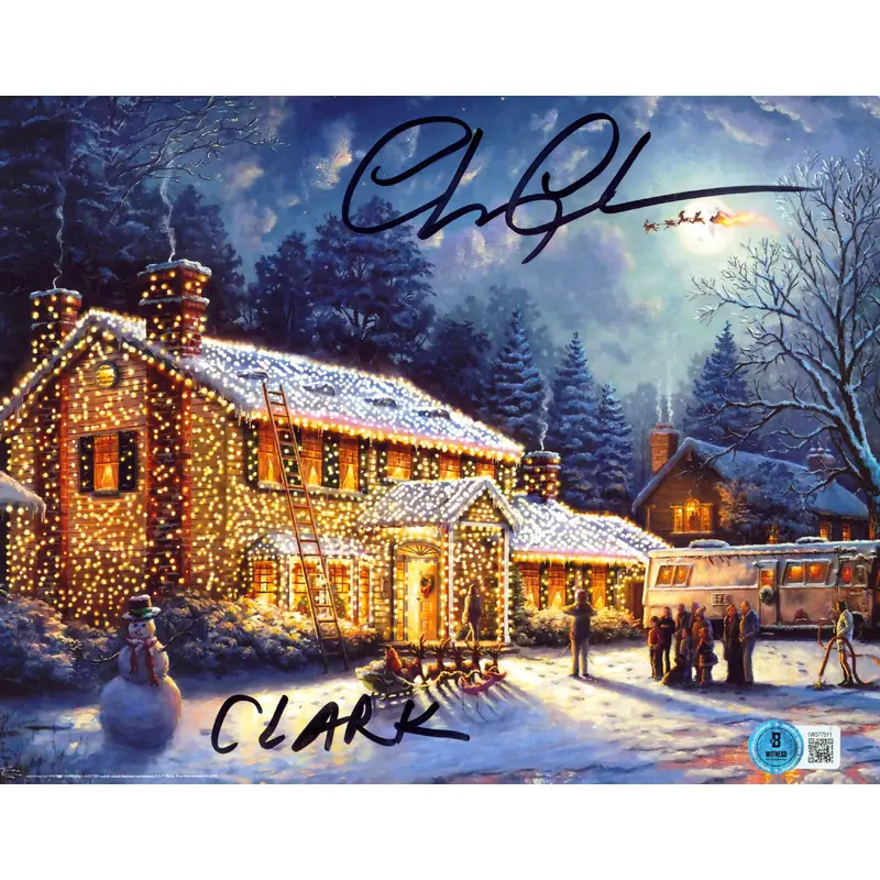 Chevy Chase Christmas Vacation "Clark" Authentic Signed 8x10 Photo BAS #1W377511