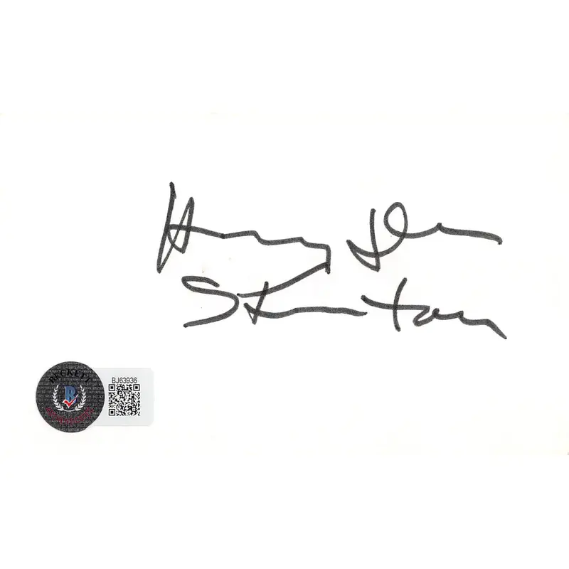 Harry Dean Stanton Paris, Texas Authentic Signed 3x5 Index Card BAS #BJ63936