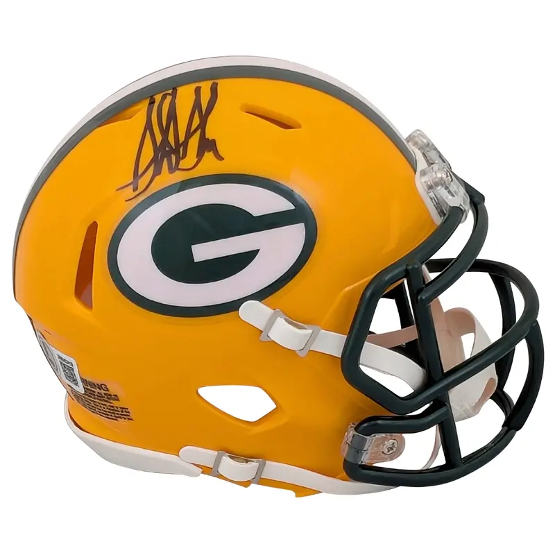Packers Sterling Sharpe Authentic Signed Speed Mini Helmet BAS Witnessed