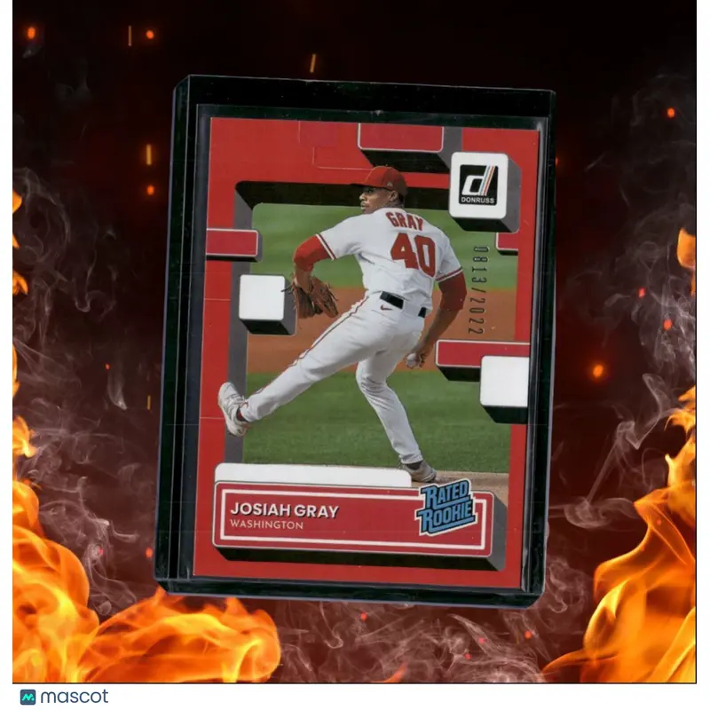 2022 Panini Donruss Josiah Gray Red Rated Rookie 0813/2022 #42