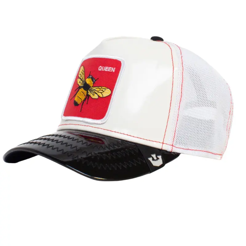 Goorin Bros The RED QUEEN Trucker Cap - Patent Leather - White