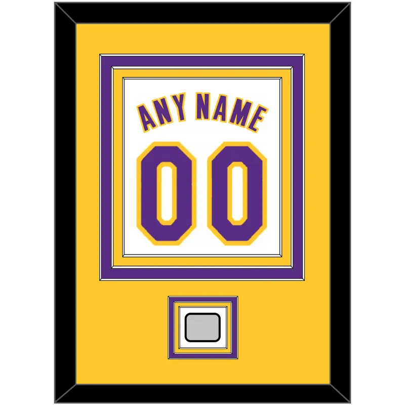 Los Angeles Name & Number With Finals Patch - Alternate White (2002-2018) - Triple Mat 3