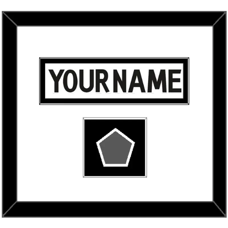 Los Angeles Nameplate & Stanley Cup Finals Patch - Road White (2011-2017) - Single Mat 2