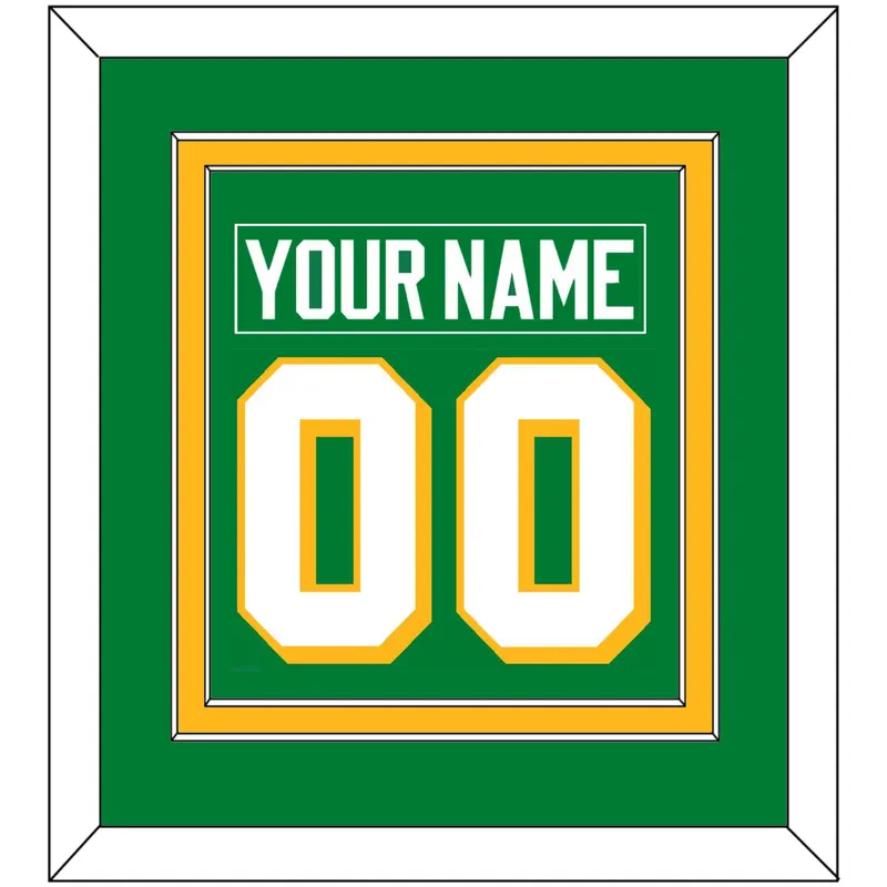 Minnesota Nameplate & Number (Back) Combined - Alternate Green - Double Mat 2