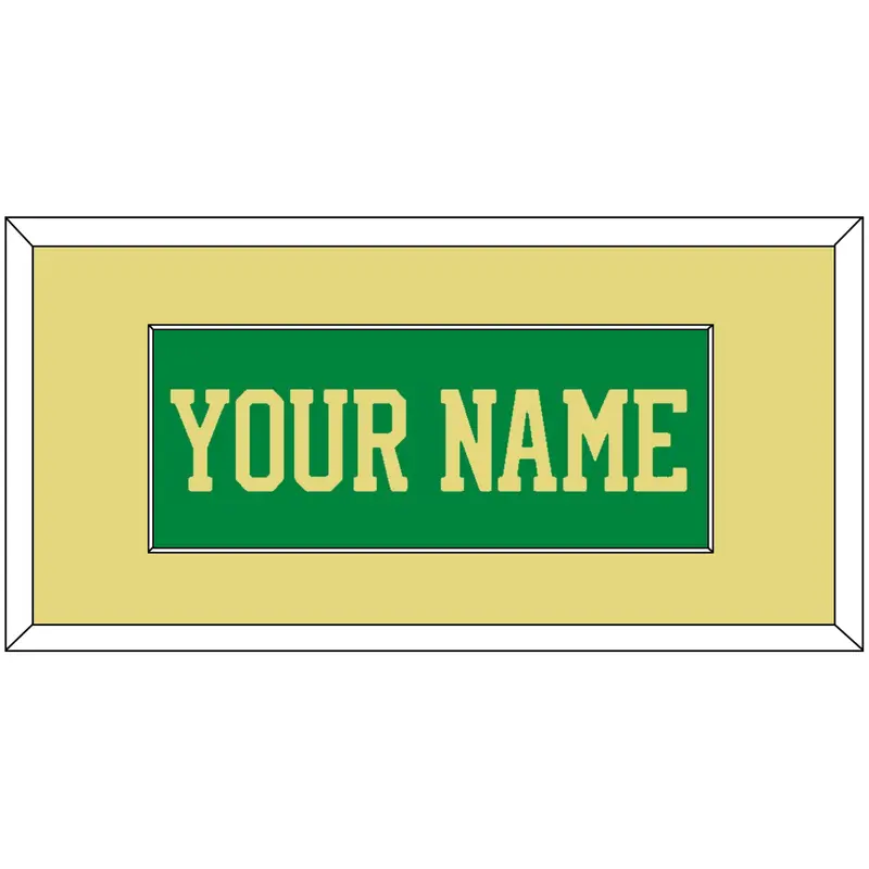 Notre Dame Basketball Name - Alternate Green (2016-2017) - Single Mat 3
