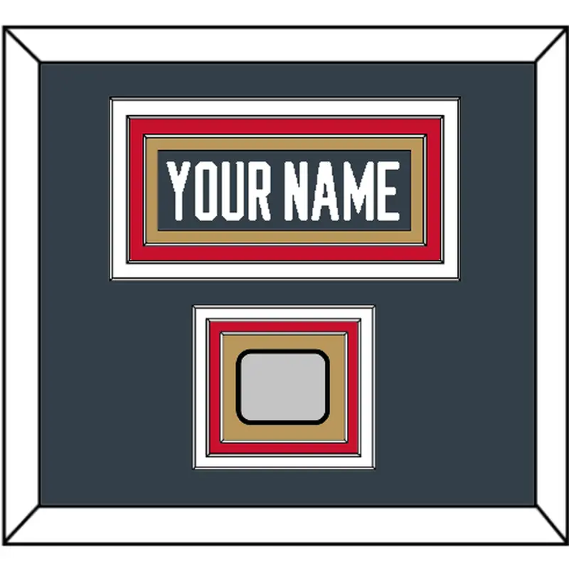 Vegas Nameplate & 2023 Stanley Cup Finals Patch - Home Steel Gray - Triple Mat 2