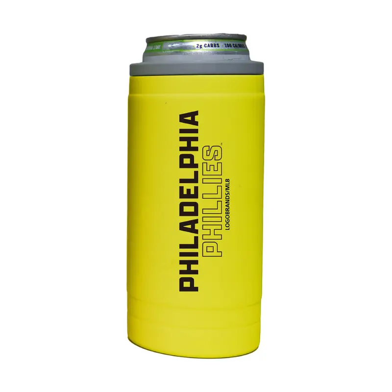 Philadelphia Phillies 12oz Cru Stacked Soft Touch Slim Coolie