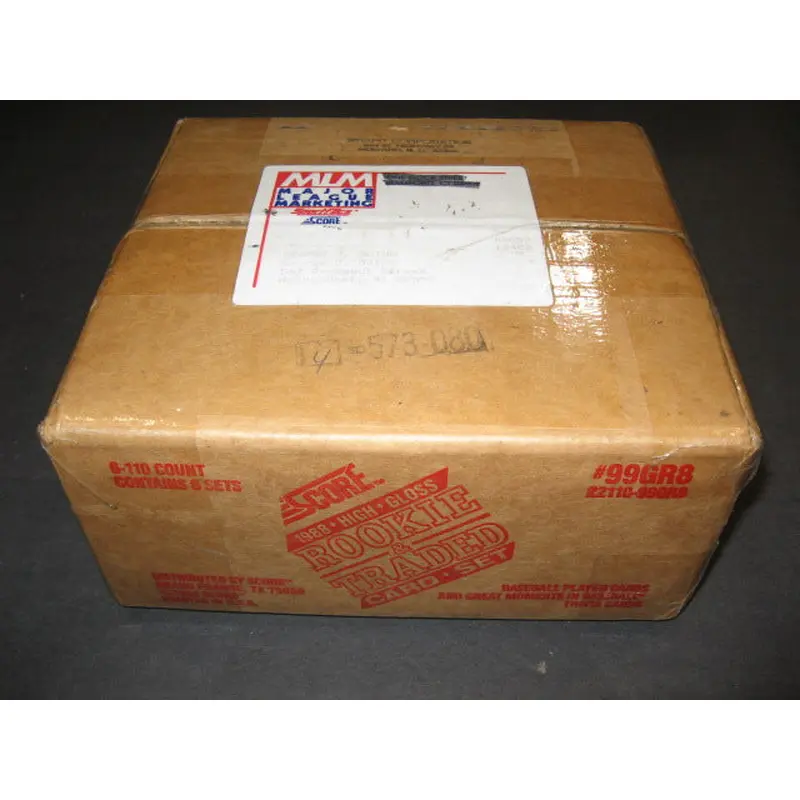 1988 Score Baseball Rookie & Traded Glossy Factory Set Case (6 Sets)