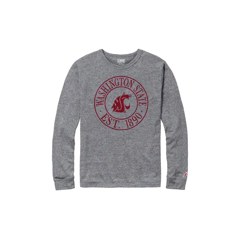 Long Sleeve Dark Grey Washington State Stamp Shirt