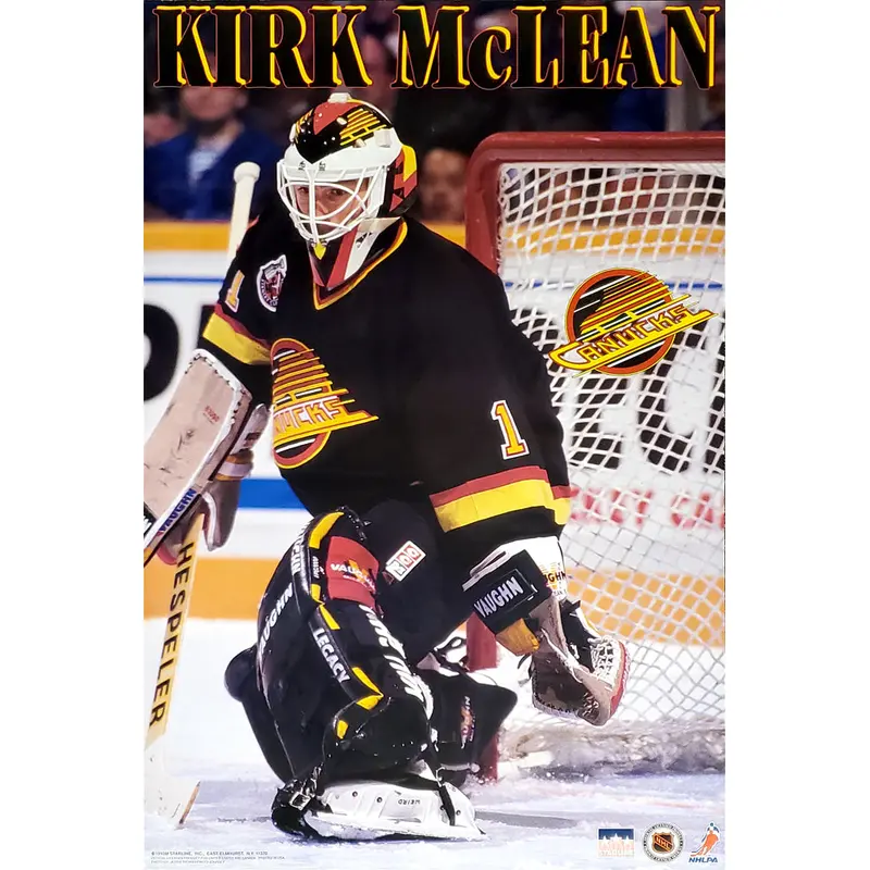 Kirk McLean Vancouver Canucks Goalie Classic NHL Action Poster - Starline 1993