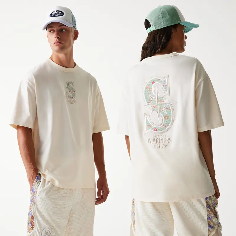 New Era - MLB Infill Oversized Tee - Seattle Mariners - Off White