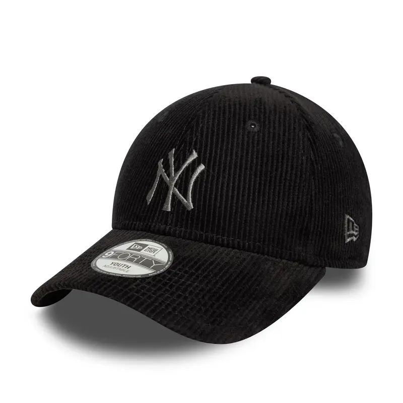 New York Yankees Youth MLB Cord Black 9FORTY Adjustable Cap