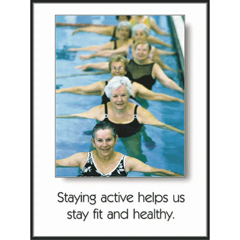 Seniors Fitness "Staying Active" (Aquafit) Poster - Fitnus Corp.