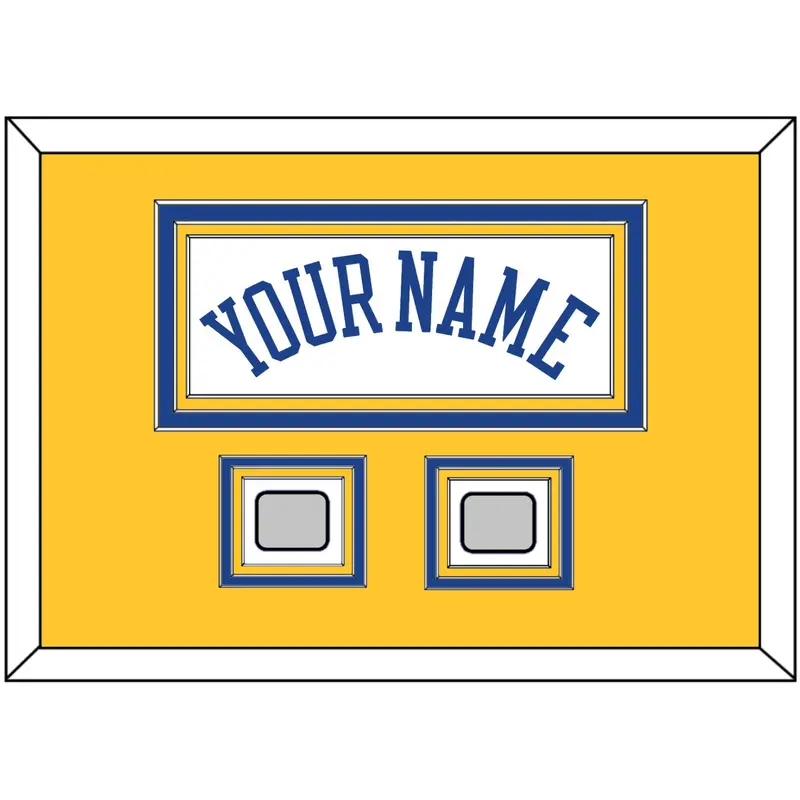 Golden State Name & 2 Finals Patches - Home White (2010-2019) - Triple Mat 5