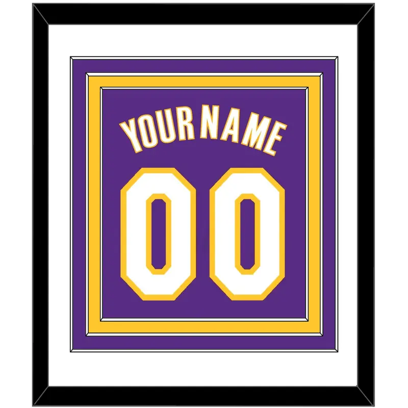 Los Angeles Name & Number - Road Purple (1999-2004) - Triple Mat 1