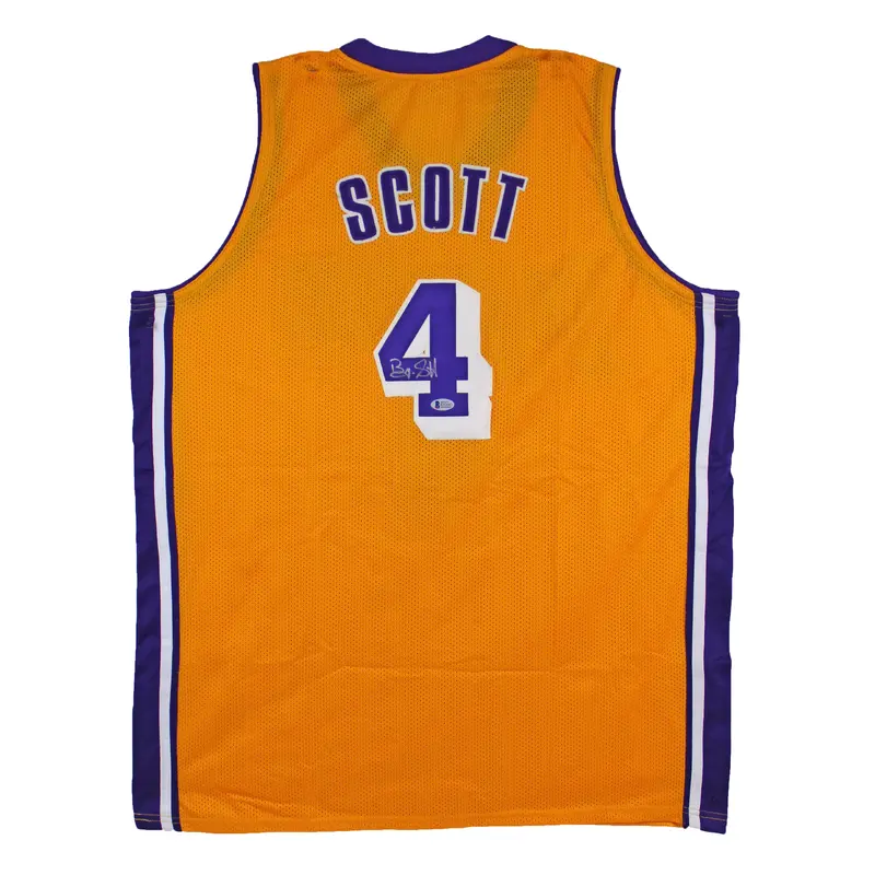 Byron Scott Authentic Signed Yellow Pro Style Jersey BAS Witnessed #K03643