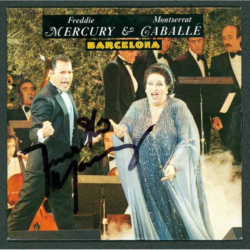 Freddie Mercury Authentic Signed Barcelona Cd Insert W/ Disk JSA #YY10694