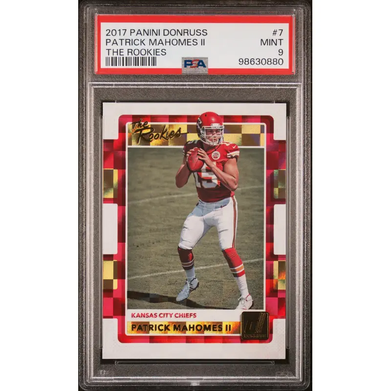 Patrick Mahomes 2017 Donruss The Rookies PSA 9 Mint 0880