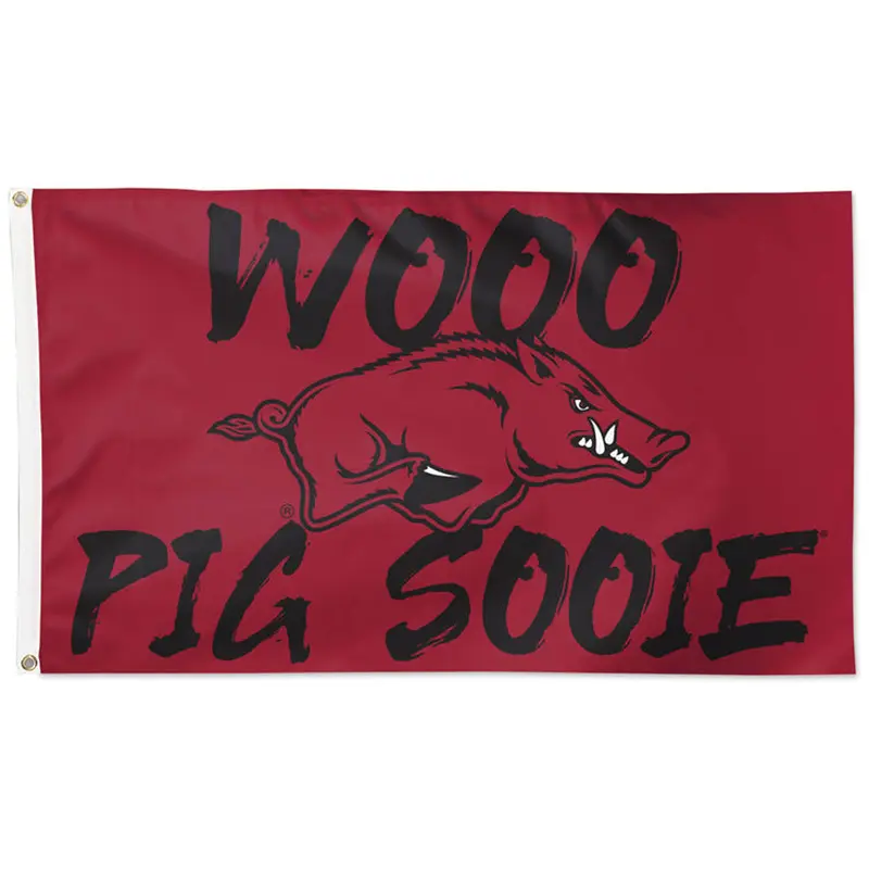 Arkansas Razorbacks "Wooo Pig Sooie" Official NCAA Deluxe 3'x5' Team Flag - Wincraft Inc.