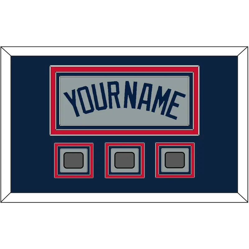 Boston Name & Three World Series Champions Patches - Road Gray (2009-2013) - Triple Mat 3